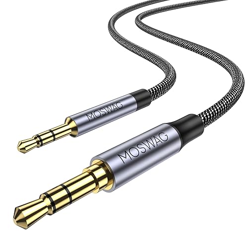 MOSWAG 3.5mm to 2.5mm Male Audio Cable Compatible with Bose 700 QuietComfort QC45 QC35II QC35 QC25 Noise Cancelling Headphones, JBL E45BT E55BT…