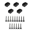BAIRONG 5PCS Female 3-Pin PC Fan Connector Kit (5PCS 3 Pin 3Pin Fan Female PWM Power Shell Connector Housing + 15PCS Terminal Crimp Pins)