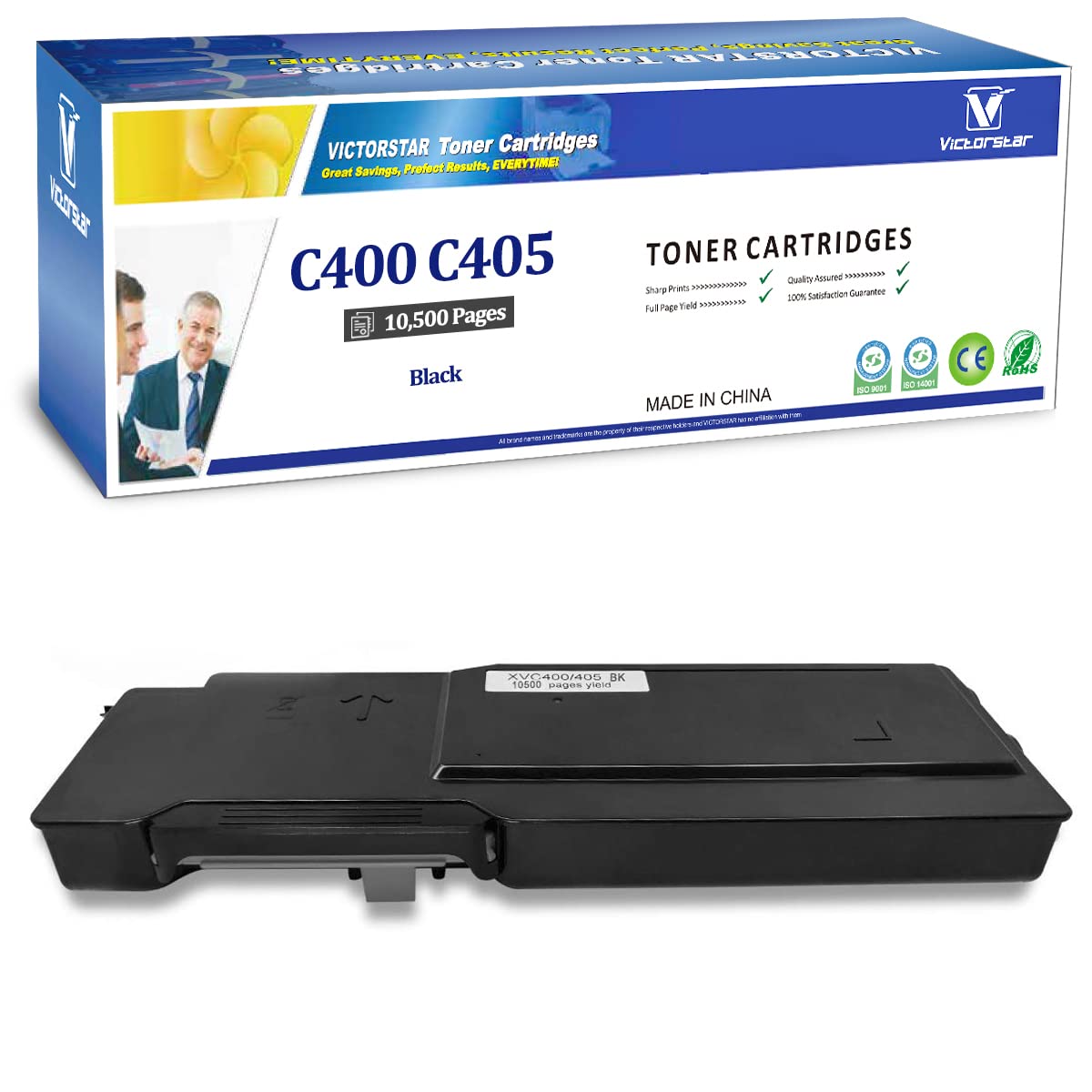 VICTORSTAR Remanufactured Toner Cartridge C400 C405 Black Extra High Capacity 10500 Pages for Xerox C400 C400n C400dn C405 C405n C405dn C405 MFP Laser