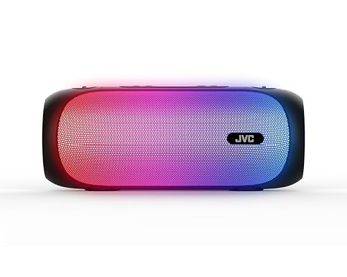 JVC Illuminated Portable Wireless Speaker with 30W max outputs, Dynamic Sound, Bluetooth 5.0, TWS Capability, USB-C, AUX in, up to 6-Hour Battery Life