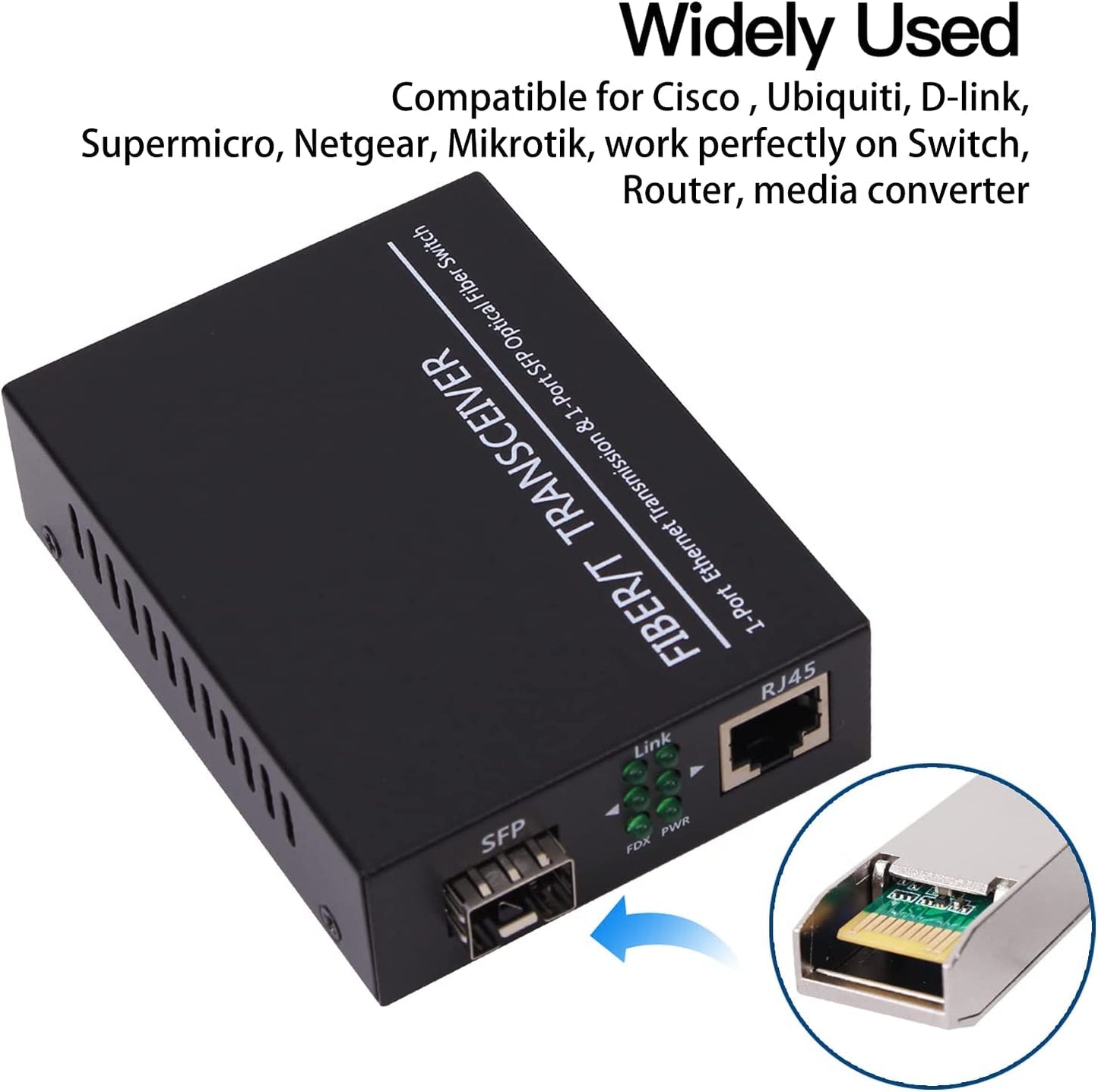 4Pack 1.25G SFP LC Module 1000Base-LX(SMF,1310nm,20km,DDM) Single-Mode Transceiver for Cisco GLC-LH-SMD,Ubiquiti UniFi,Meraki