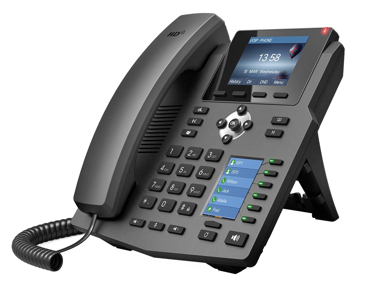 Fanvil Enterprise IP Phone X4 4 SIP Line PoE Capable and 2.8" Color Screen