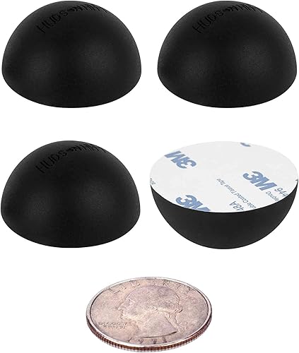Hudson Hi-Fi Speaker Isolation Feet (4-Pack, 1") - Adhesive Silicone Anti-Vibration Pads for Speakers, Turntables, Subwoofers & Amplifiers, Supports