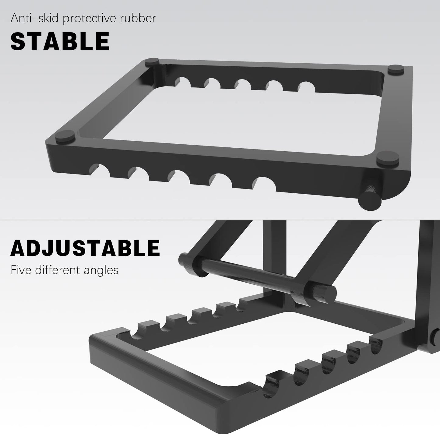?Upgraded? Stand Dock Compatible with Steam Deck, Switch/OLED/Lite, Logitech G Cloud, Five Angle Adjustable Non Slip Desktop Stand Base for Stean