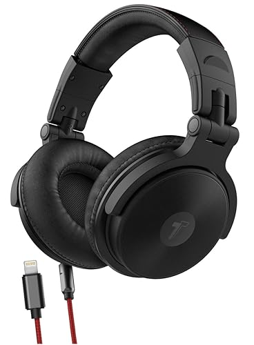 Thore Over Ear iPhone Headphones with Lightning Connector (Apple MFi Certified) - Closed Back Studio DJ Monitor Earphones (50mm Neodymium Drivers)…