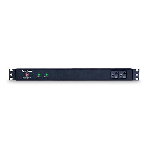 CyberPower RKBS20S2F10R Rackbar Surge Protector, 120V/20A, 12 Outlets, 15 Foot Power Cord, 1U Rackmount