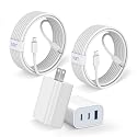 iPhone 17 16 15 Pro Charge Fast Charging,2 Pack 35W 3-Port USB C Charger Block & 10 Feet Fast Charging USB C Cable Cord,iPhone 17 Pro Max