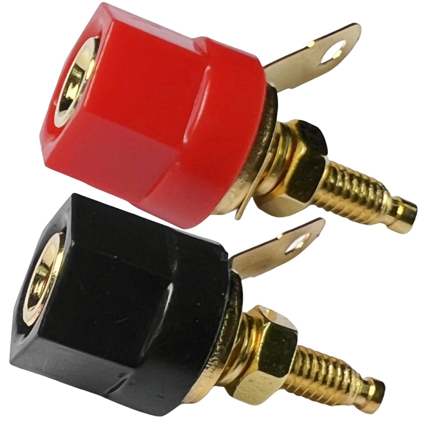 CESS Amplifier Terminal Connector Binding Post Banana Plug Jack Socket Panel/Chassis Mount - Length 1.1" / 29mm (4 Pack)