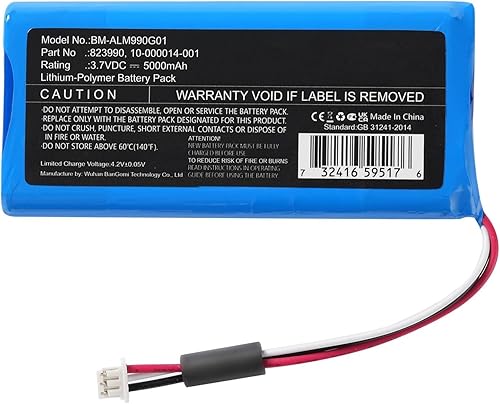 Ejjinenbby 3.7V 5000mAh 823990 2GIG GC3e Battery Replacement for 2GIG GC3e Panel SP1-GC3 GC3 Panel,10-000014-001