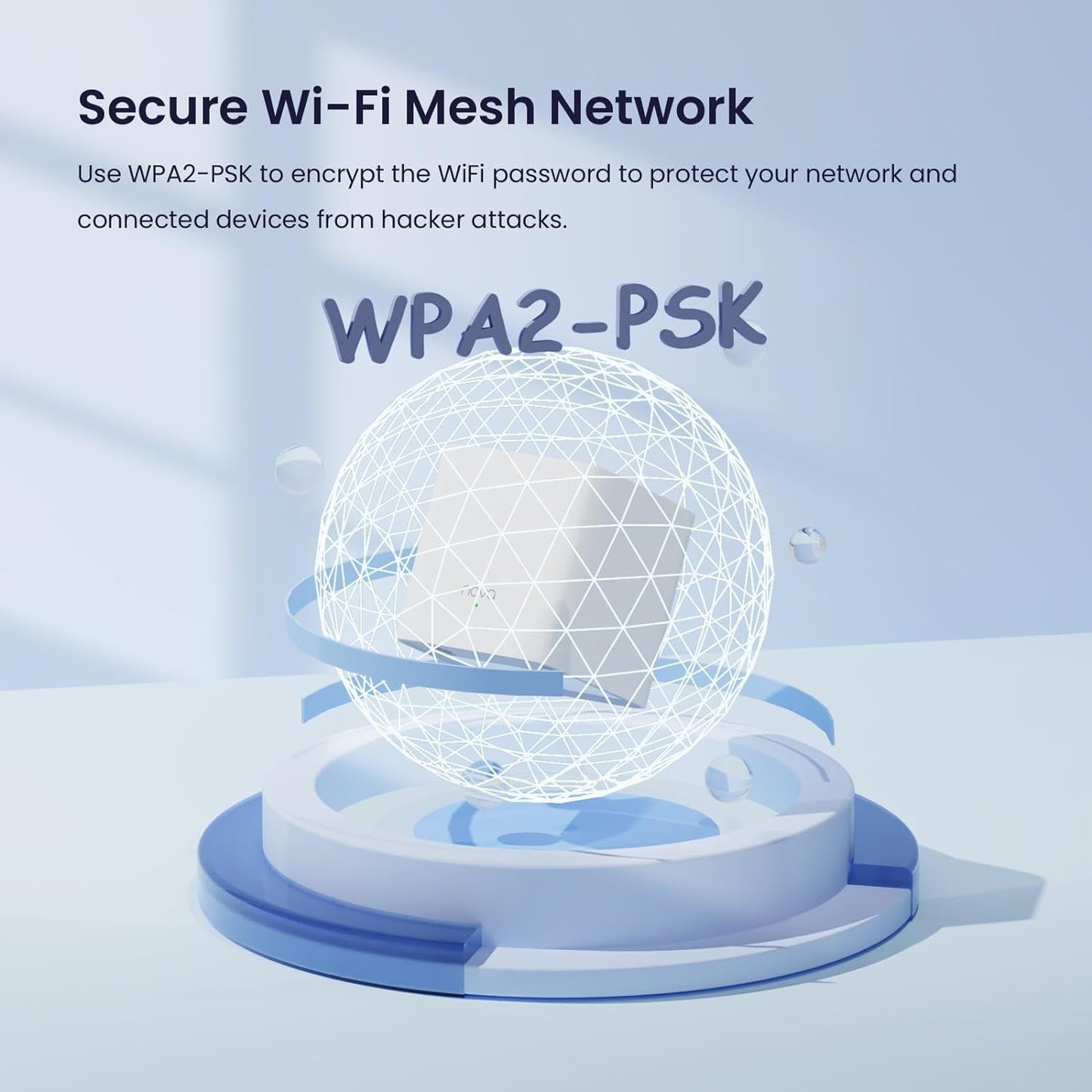 Tenda Nova Mesh WiFi System - Covers 3000 sq.ft - AC1200 Dual-Band Mesh Network for Home Internet - Parental Control - 3-Pack