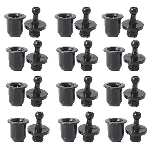 UtySty 12 Pairs Speaker Grill Guide Pegs Kit Snap Fastener Fixing Buckle Sound Box Net Cover Frame Body Socket Button Peg Clips Audio Mesh Enclosure