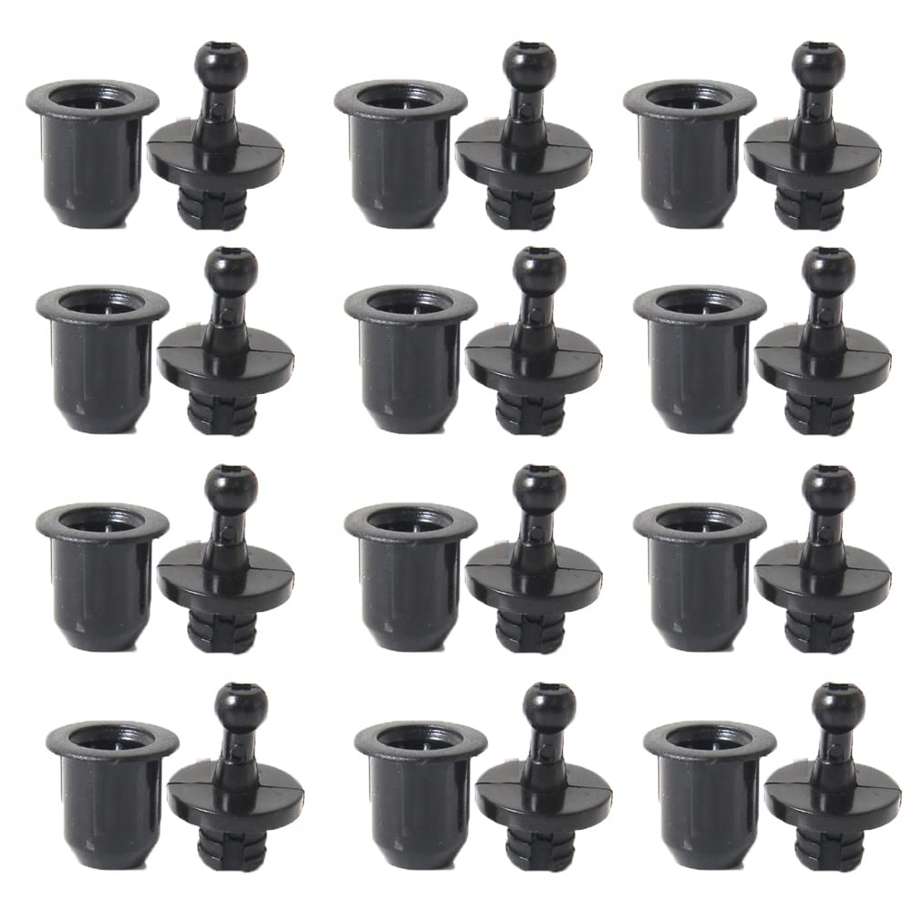 UtySty 12 Pairs Speaker Grill Guide Pegs Kit Snap Fastener Fixing Buckle Sound Box Net Cover Frame Body Socket Button Peg Clips Audio Mesh Enclosure