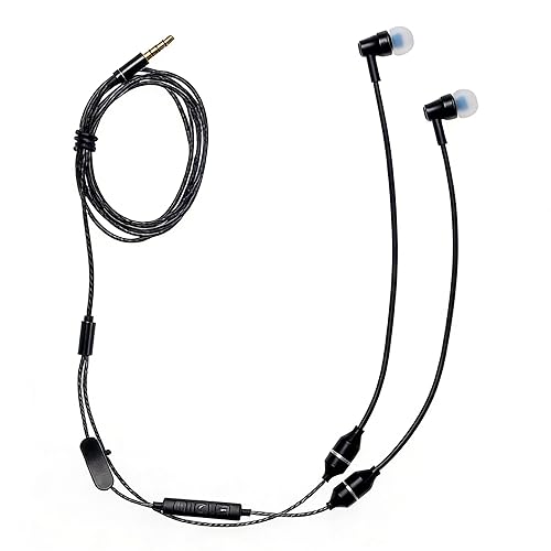 Sanxir Air Tube Headphones with 3.5mm Jack, EMF Blocking Earphones, Anti-Radiation Headsets with Ear Hooks, Radiation Free Earbuds, Comfortable & Safe