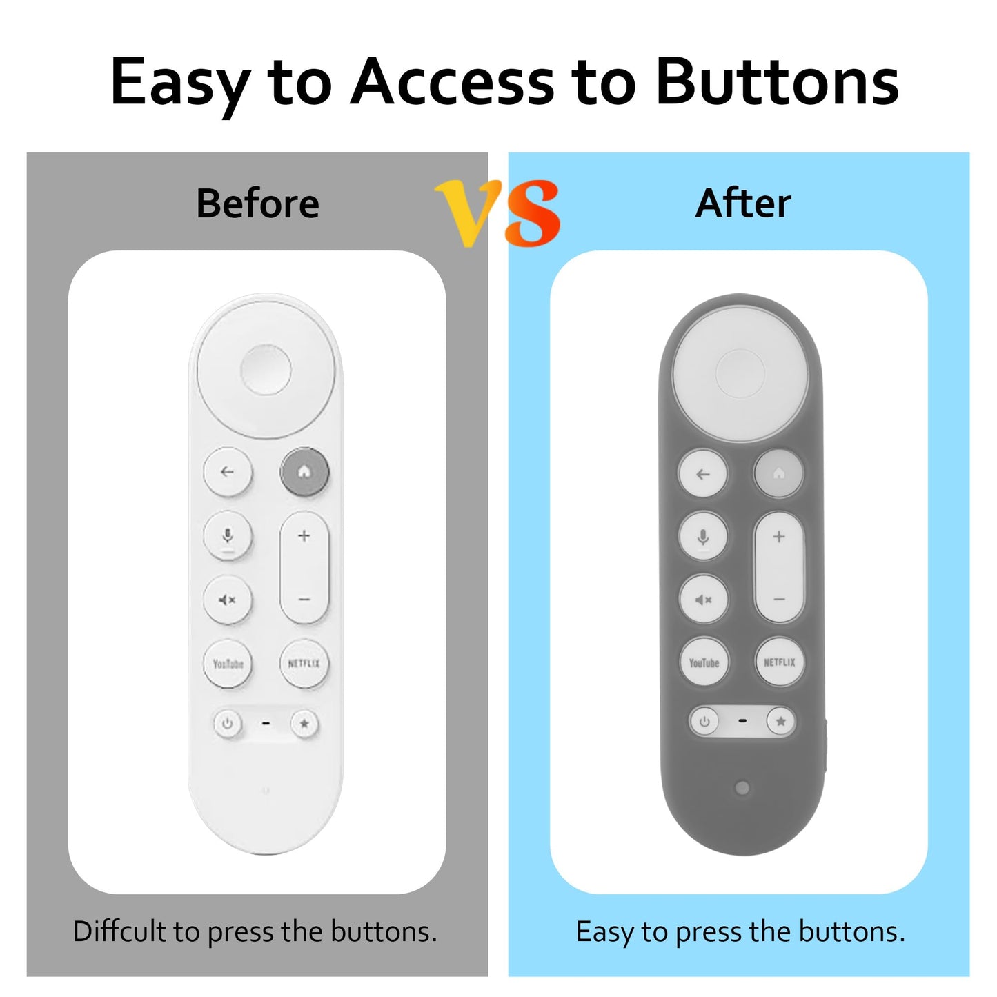 LEFXMOPHY Case for Google TV Streamer 4K Remote Cover 2024 Silicone Protective Sleeve - Grey