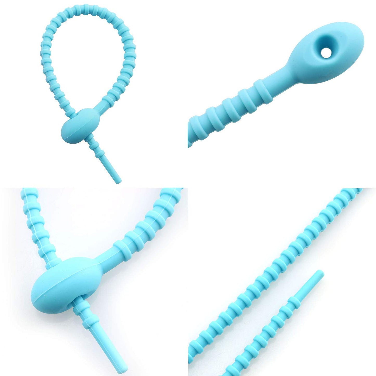Tegg Twist Tie 20PCS Colorful Reusable Silicone Cable Tie Straps Zip Ties Adjustable Bag Clip Bread Tie Bag Sealing Clips