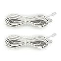 RJ11 6P2C Telephone Line Cord Phone Extension Straight Cable Wire 6p2c Pin Plug Male to Male Plug Modular Landline Cable Fax Modem, 5M/ 16.4 feet Long