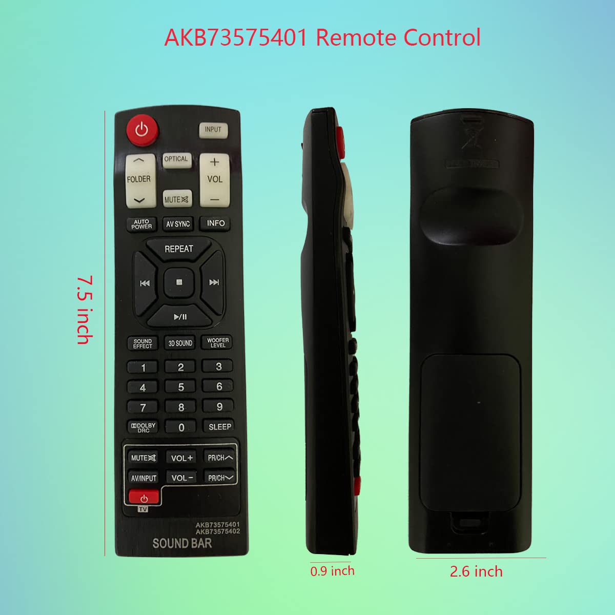 GHUST AKB73575401 Remote Control Replacement for LG Home Theater SoundBar NB2520A NB2420A NB3520A NB5540A NB5541 NB2430A NB4540