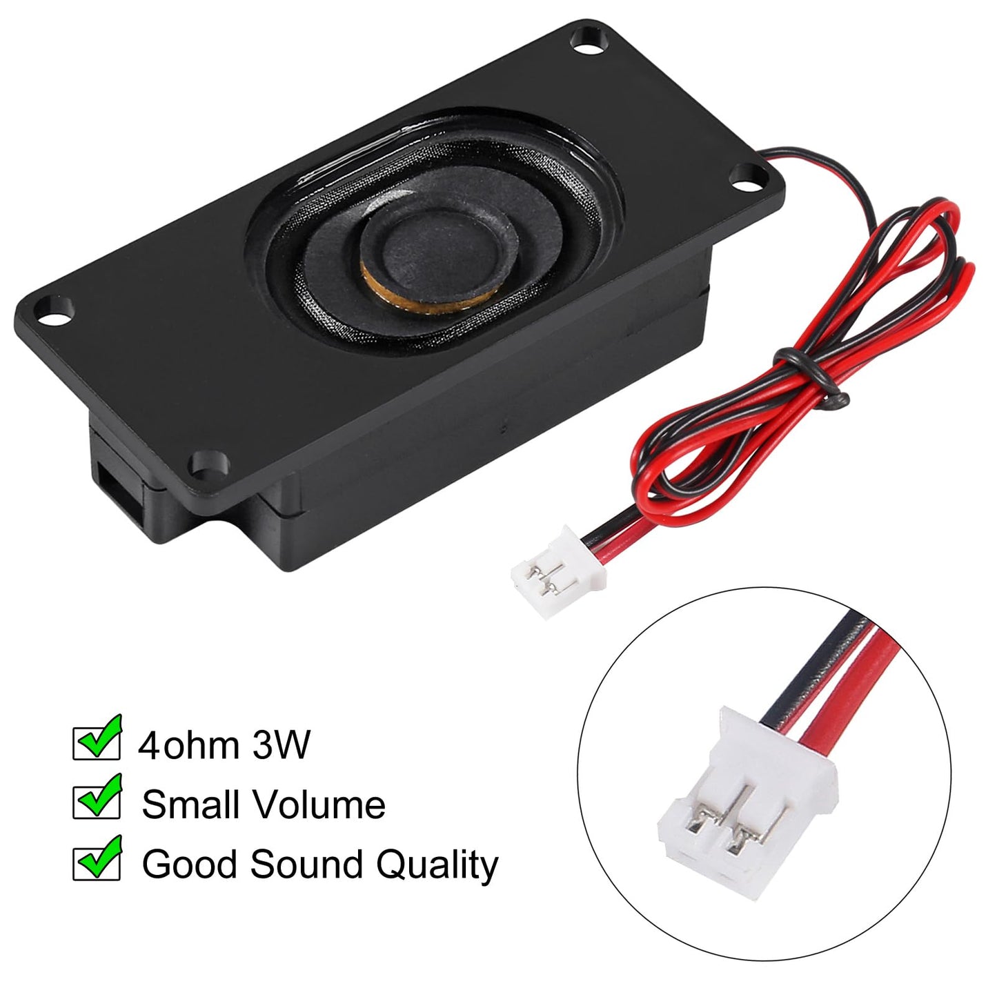 4pcs Mini Speaker 3w 4ohm Loundspeaker 4 Ohm 3 Watt Micro Speaker with JST-PH2.0 Interface for Arduino Electronical Projects