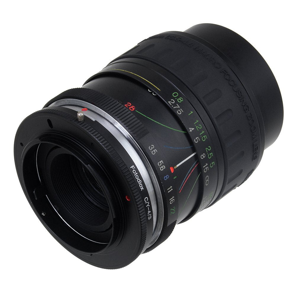 Fotodiox Lens Mount Adapter, Contax Yashica (c/y or cy) Lens to OM 4/3 (Four Thirds) Mount Camera Adapter, for Olympus E-1, E-3, E-10, E-20, E-30