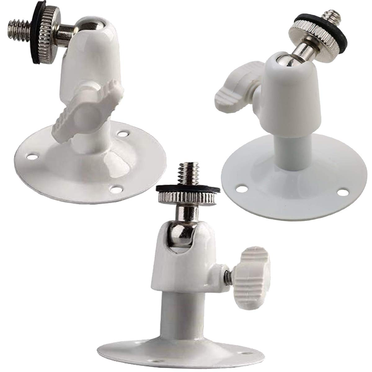 LYLGO (Pack of 2) Camera Bracket Mount Metal OutdoorIndoor Use Security Housing Bracket for CCTV Suvellicance System White Mounting Bracket Security