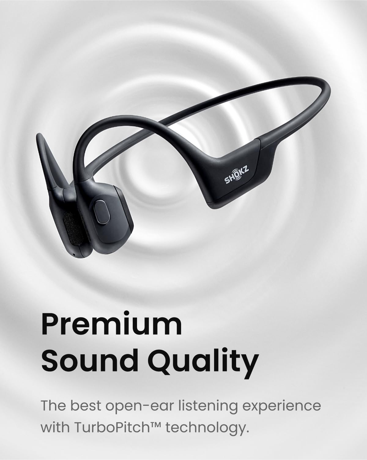 SHOKZ OpenRun Pro - Open-Ear Bluetooth Bone Conduction Sport Headphones (Renewed)