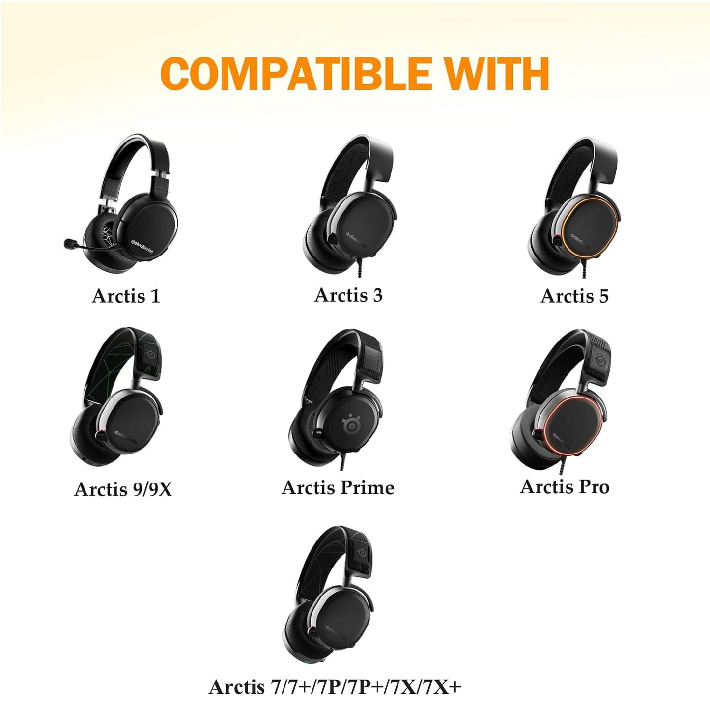 Arctis 7/5/3/1 Earpads Cooling Gel Arctis 9X/Pro Ear Cushions Upgrade Ear Pads Parts Replacement for SteelSeries Arctis