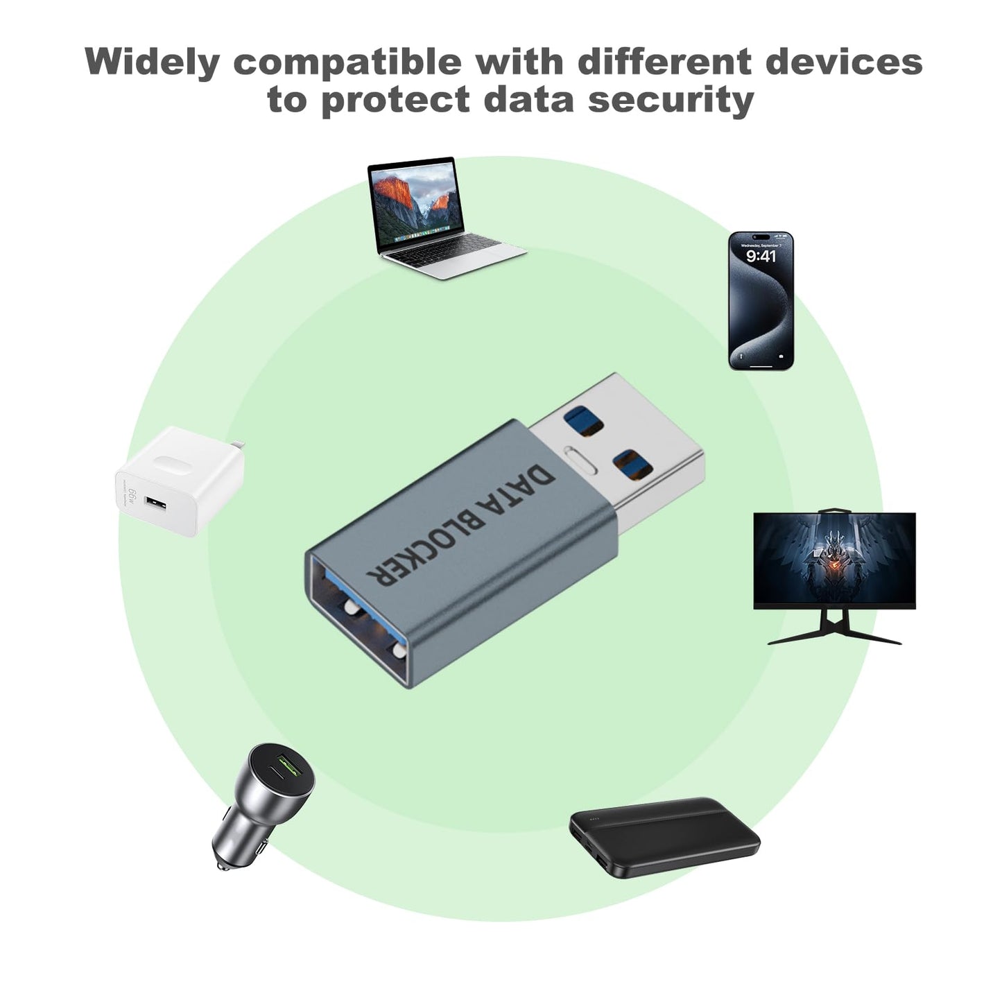 Pastall 4-Pack USB Data Blocker & USB C Data Blocker,Protect Against Illegal Downloading and Juice Jacking for Smartphone,PC,Laptop,Tablet,Only…