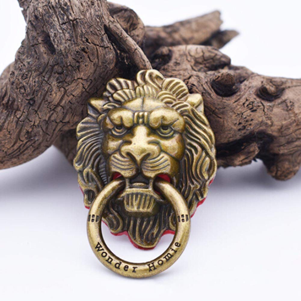 Tvoip 3Pcs Phone Holder Metal Lion Mobile Phone Ring Stand Universal Desktop Bracket Plating Retro Style Lion Head Finger Holder Buckle
