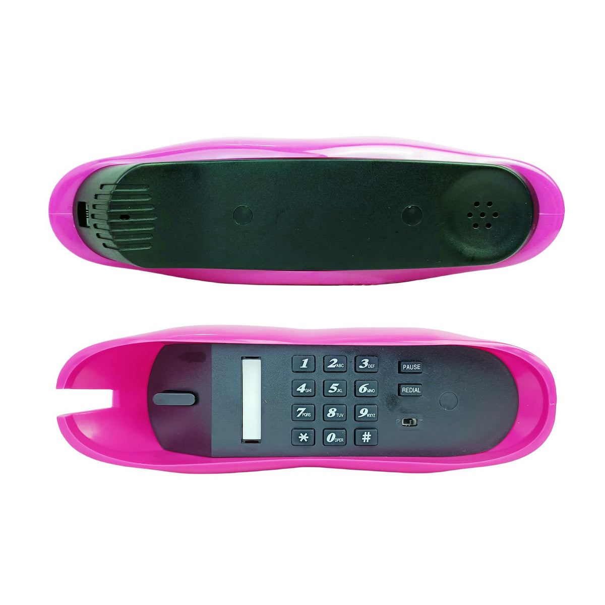 Corded Lip Phone, Benotek Novelty Landline Phone for Home/Office/Shops/Party Decor, Real Wired Funny Mouth Cartoon Telephone for Gift (Rose)