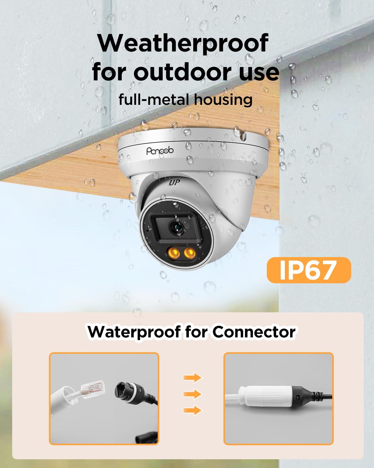 PANOOB 16 Channel Security Camera System, 12x 5MP Wired IP PoE Dome Camera w/Smart Spotlight Color Night Vision, AI Human Detection, Built-in Mic