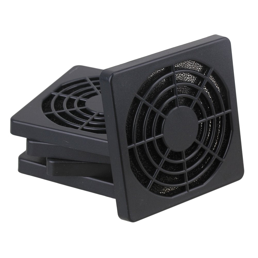 BQLZR 60mm Black Plastic Case Fan Filter Guard Grill or Cover PC Computer Pack of 5