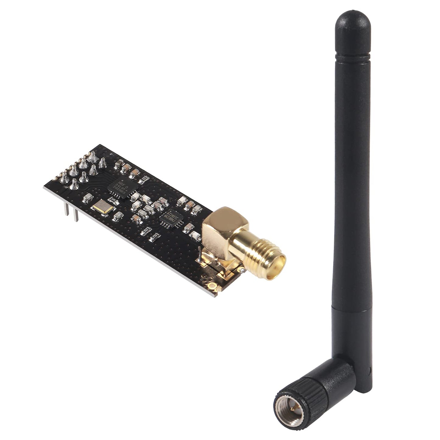 ACEIRMC 5pcs Wireless Transceiver Module 2.4G 1100m NRF24L01+PA+LNA in Antistatic Foam for ArduinoIDE Compatible with Antenna