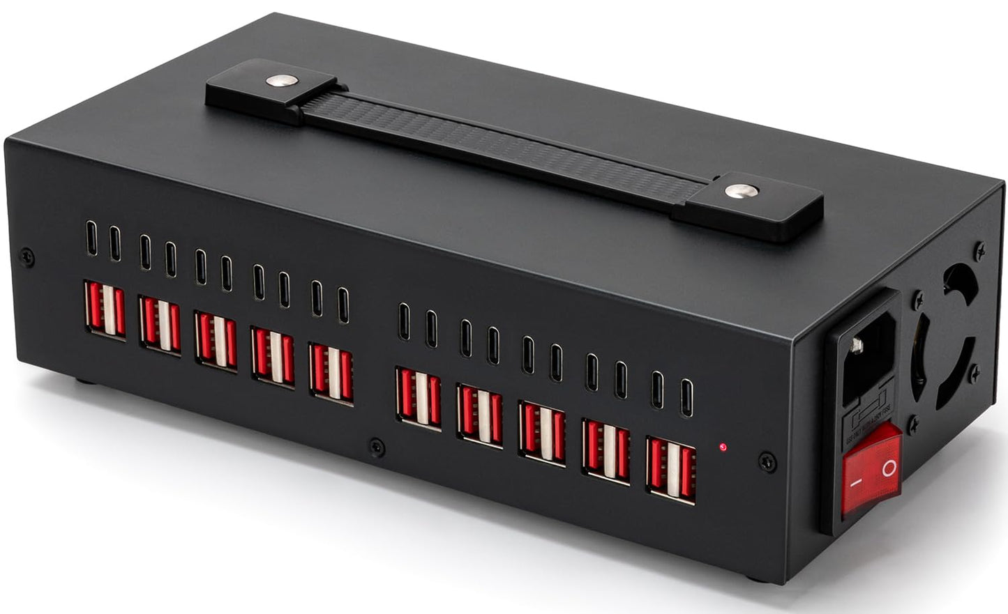 300W USB~c Charging Station, 40 Port (20 USB A & 20 USB~C Port) USB Charger Block, Fast Charging Station for Multiple Devices, Desktop Charger