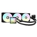 KINGCOOL Pure Flow 360mm AIO CPU Liquid Cooler, Enhanced 4500RPM Pump, Transparent Water Block, 3x120mm ARGB PWM Fans, Aluminum Radiator, Compatible