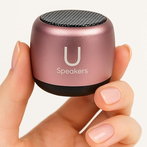 Fashionit U Micro Bluetooth Speaker | Coin-Sized Speakers Bluetooth Wireless with Built-in Mic & Remote Shutter | Portable Rich Sound for Travel