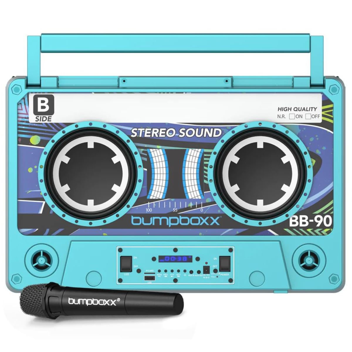 Bumpboxx Remixx Bluetooth Boombox Bluetooth Speaker with The Looks of a Cassette | Bringing Back The Retro Cassette Vibes | Includes Wireless