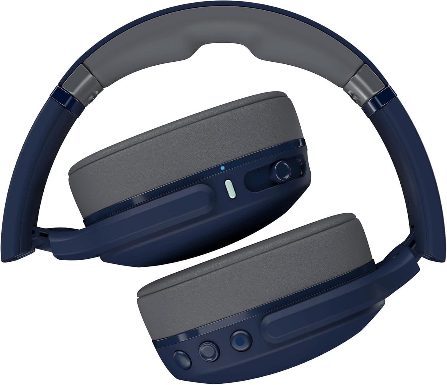 Skullcandy Crusher Evo Wireless Bluetooth Headphones Blue/Grey, Multi-Sensory Bass, 40Hr Wireless, Noise Isolating Over-Ear, Mic for iPhone/Android…