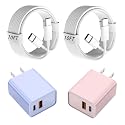 2Pack iPhone 17 Fast Charger,20W Dual USB A+C QC Wall Charger with 10FT USB C-C Charging Cord Apple Charger Fast Charging for iPhone 17/17 Air/17