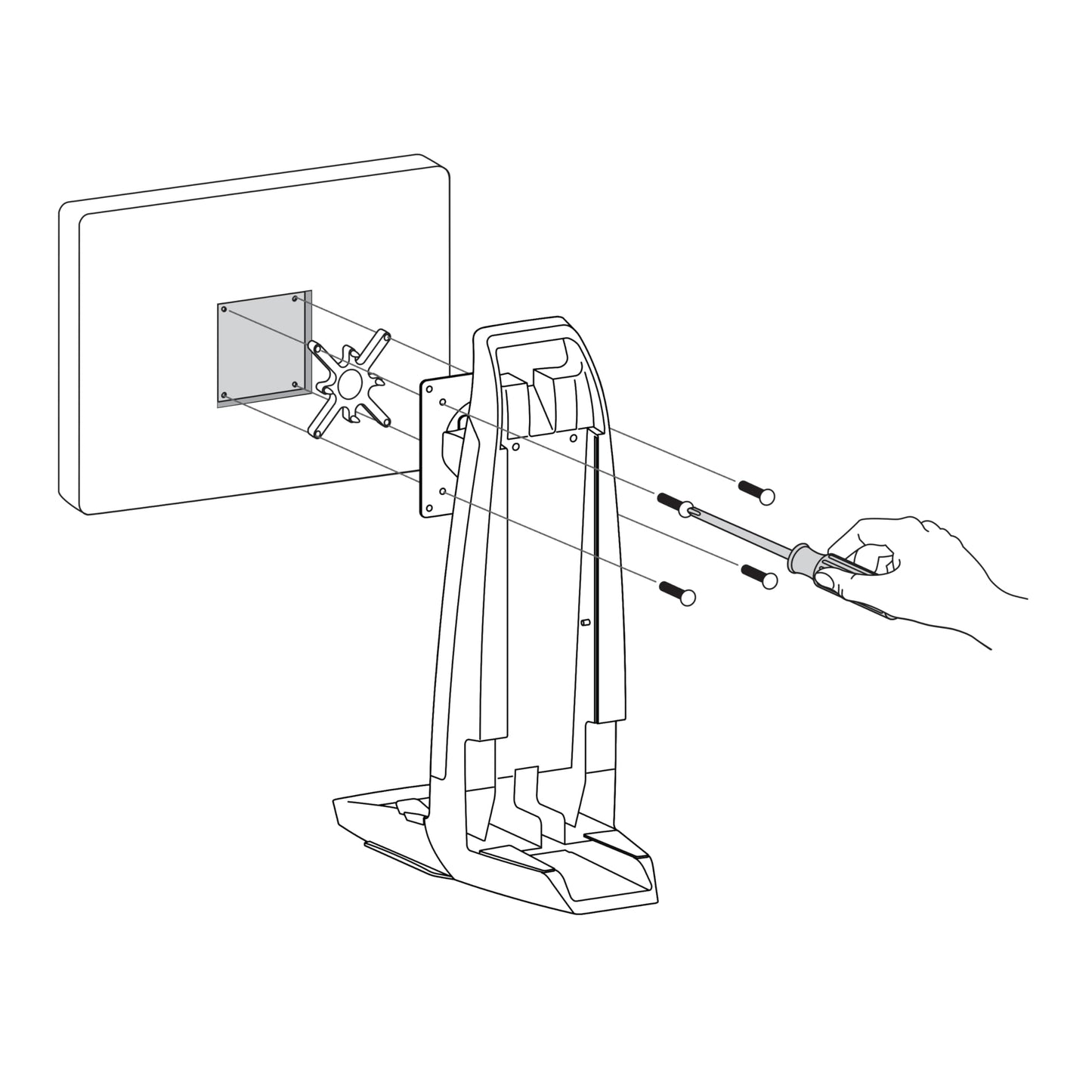 Ergotron - VESA Spacer Kit for Recessed Display Interfaces - Add-on for VESA Monitor Arms