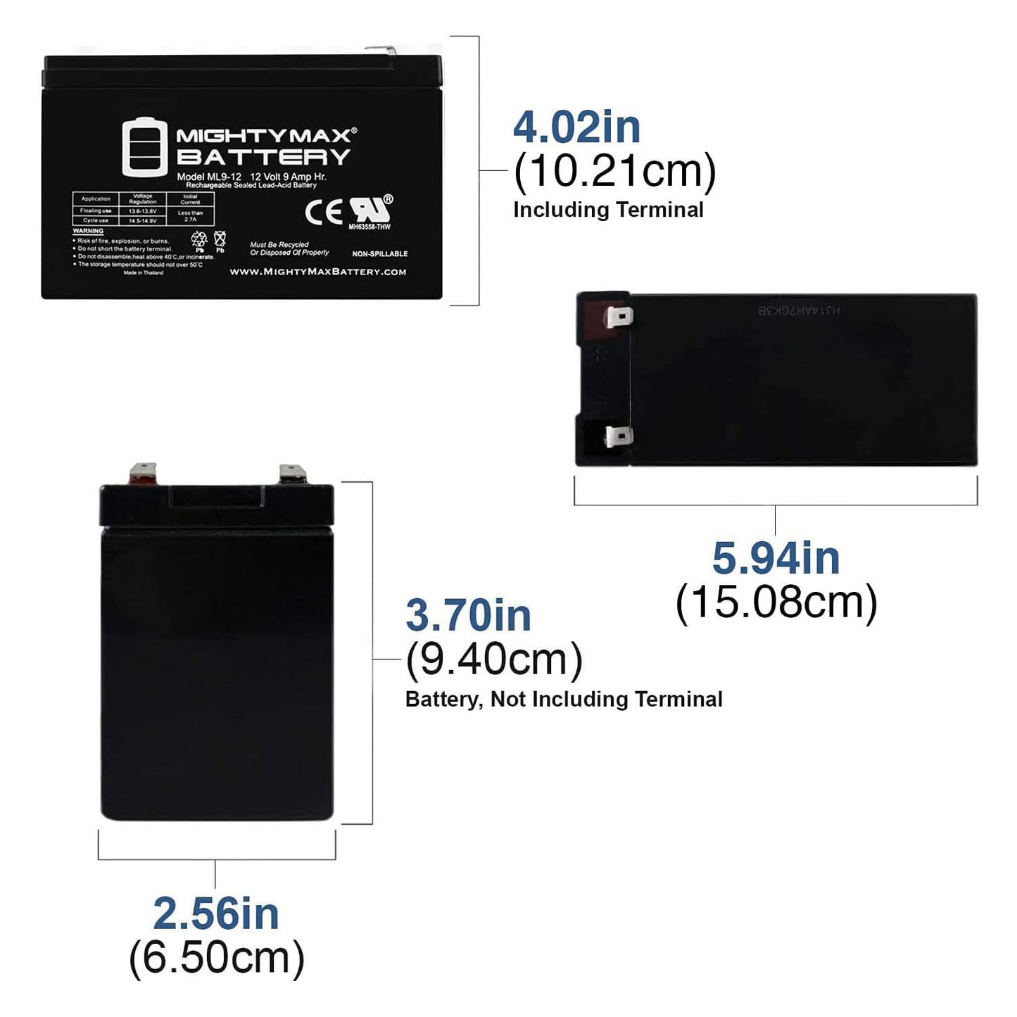 Mighty Max Battery 12V 9AH Replaces CyberPower Intelligent 1500VA UPS - 2 Pack