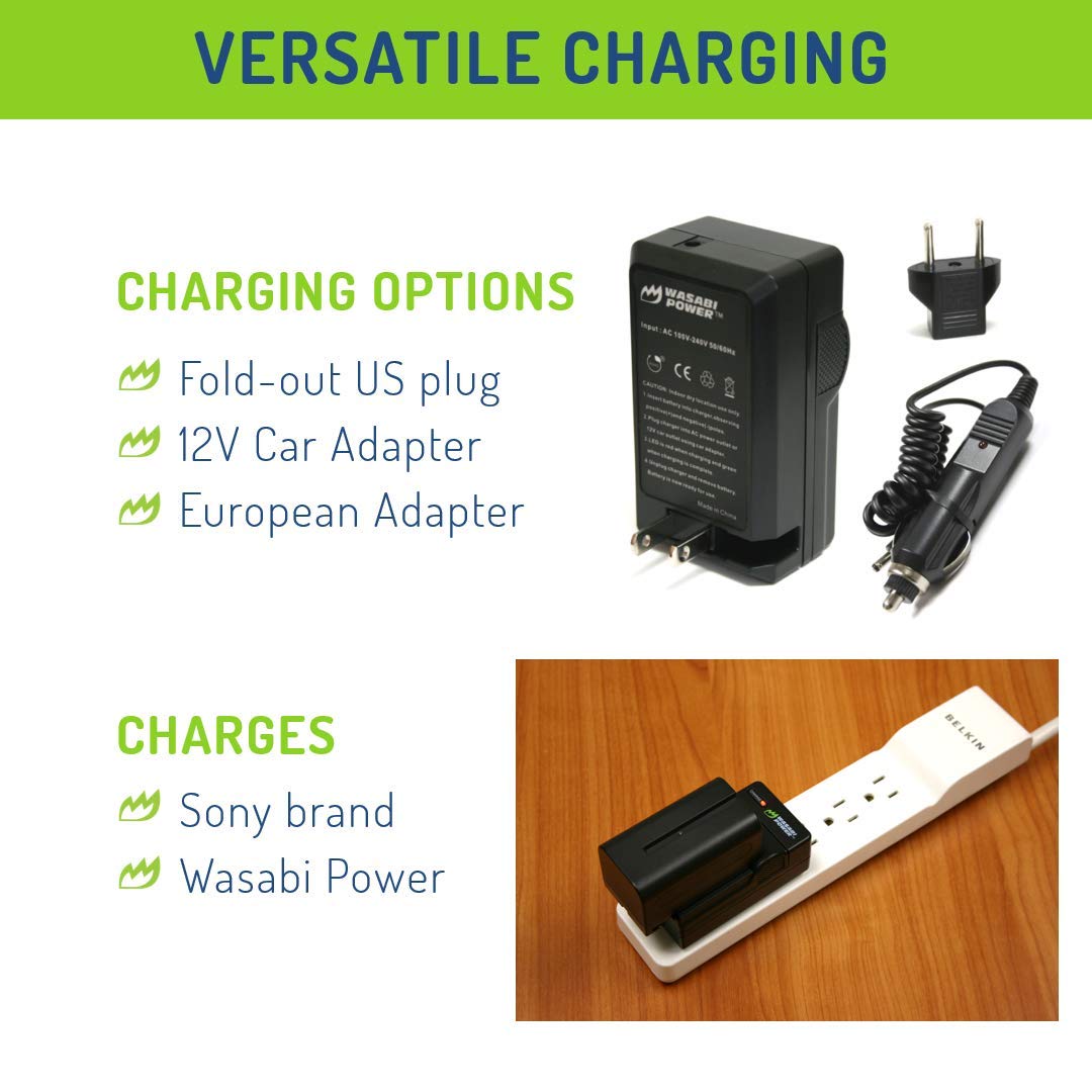 Wasabi Power Battery for Sony NP-F730, NP-F750, NP-F760, NP-F770 (4900mAh) and Sony DCR-VX2100, DSR-PD150, DSR-PD170, FDR-AX1, HDR-AX2000, HDR-FX1