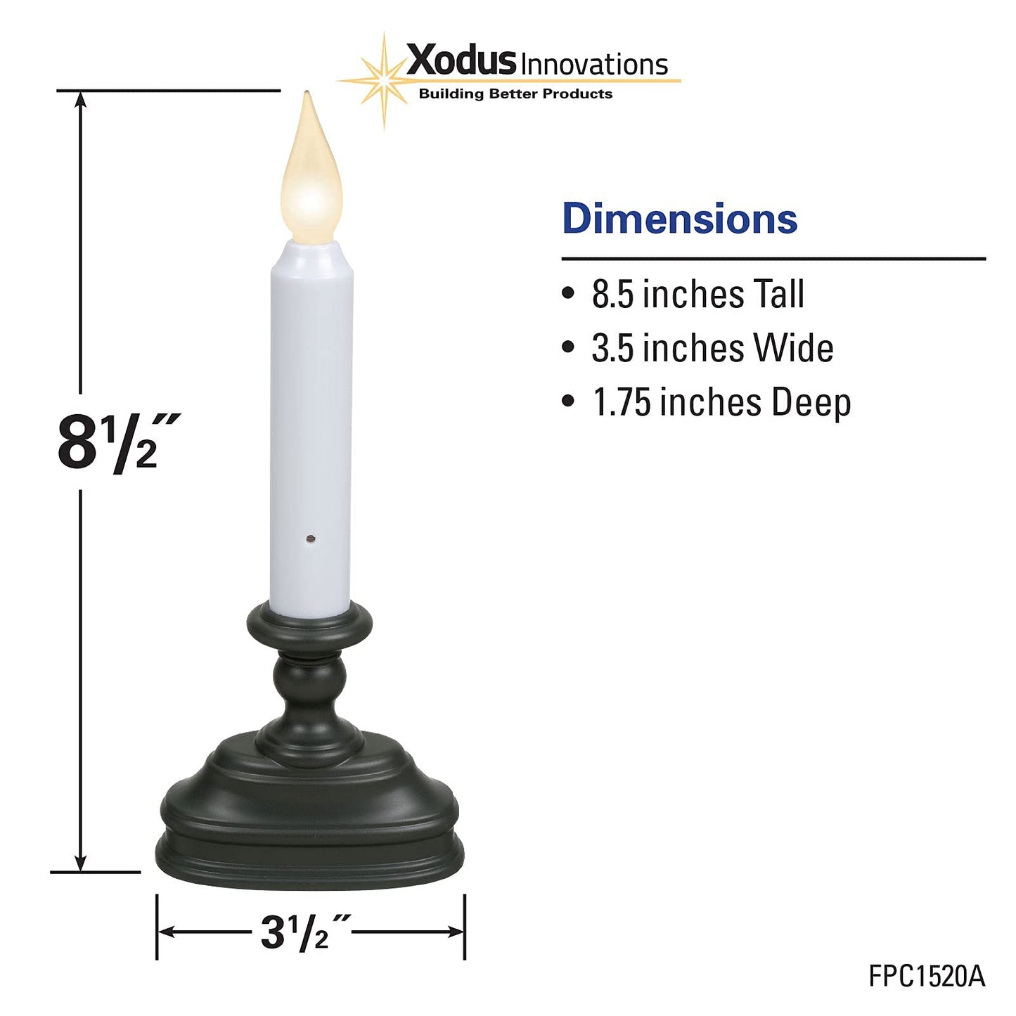Xodus Innovations FPC1520A Battery Operated LED Window Candles with Dusk to Dawn Sensor, Aged Bronze/Black, (Pack of 6)