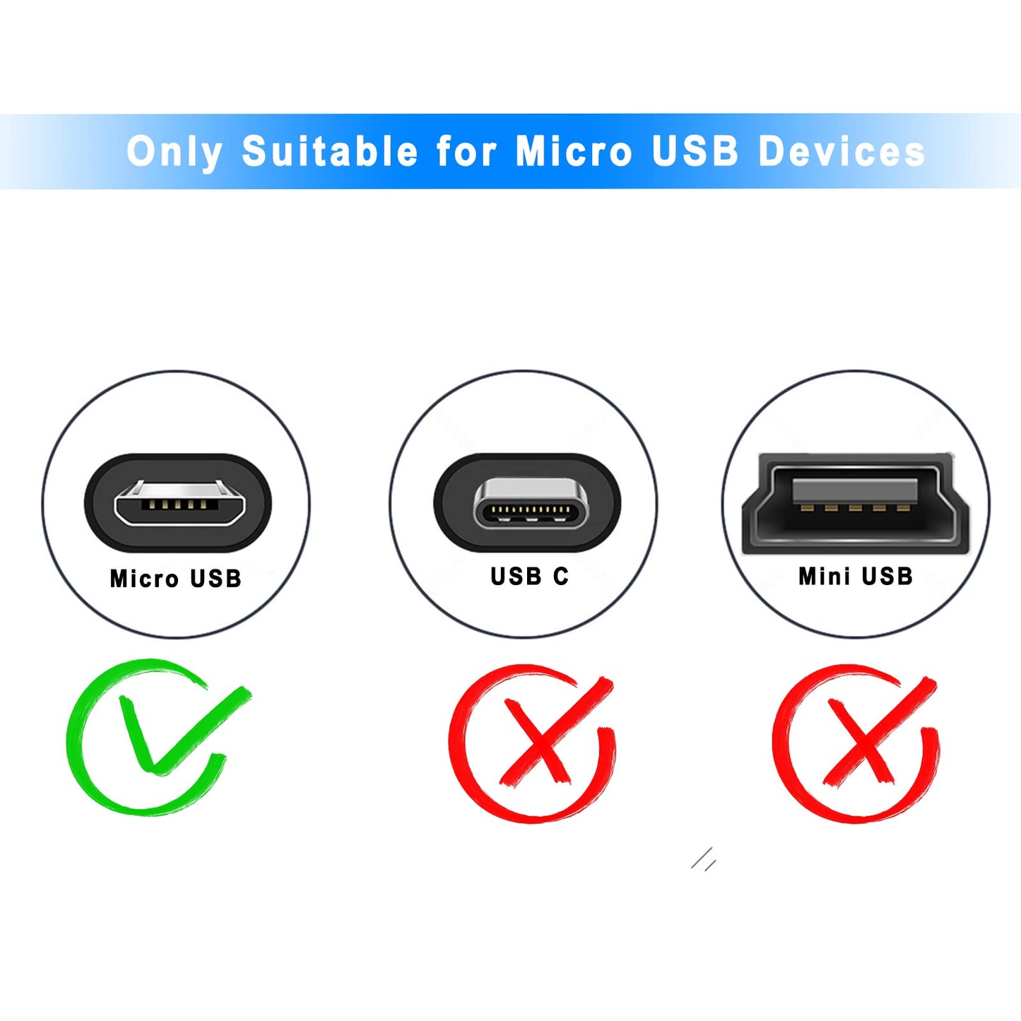 USB to Micro USB Cable 6Inch Right Angle Short USB Micro Cord 90 Degree Fast Charging Cable with Gold Plated Connectors for Samsung Galaxy S7/S6/S5