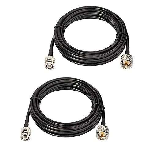 OLOEY BNC Male to UHF PL-259 Male RG58 Cable 10ft/3m for CB Ham Two Way Radio Antenna Amateur Radio Transceiver FM Transmitter Radio Scanner Arrester