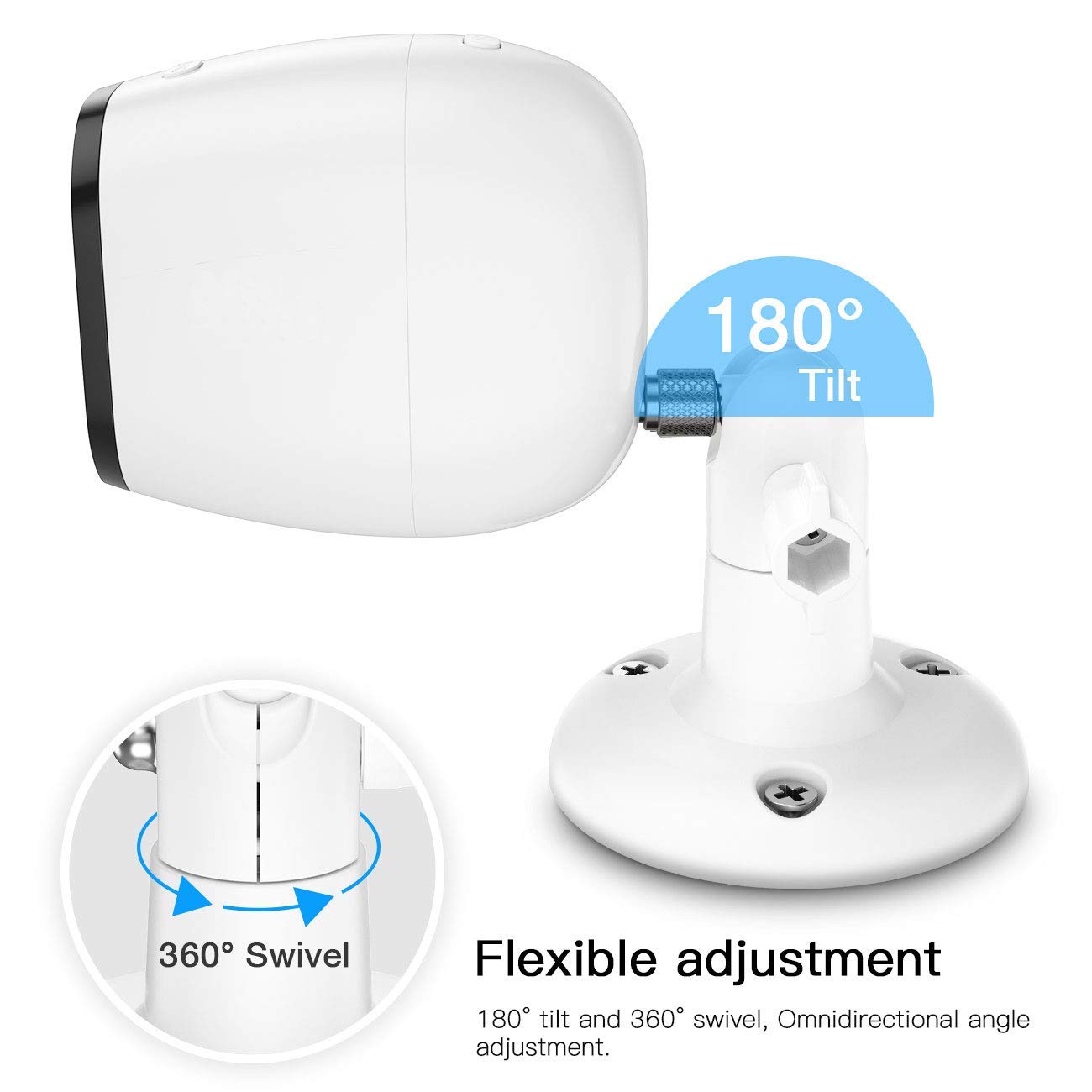 HOLACA Security Wall Mount- Compatible with eufyCam 2C 2C Pro E and 2, Wyze Cam Outdoor, Arlo Pro 4 Pro 3 Pro 2, Arlo Ultra Ultra 2,Ring Stick Up Cam