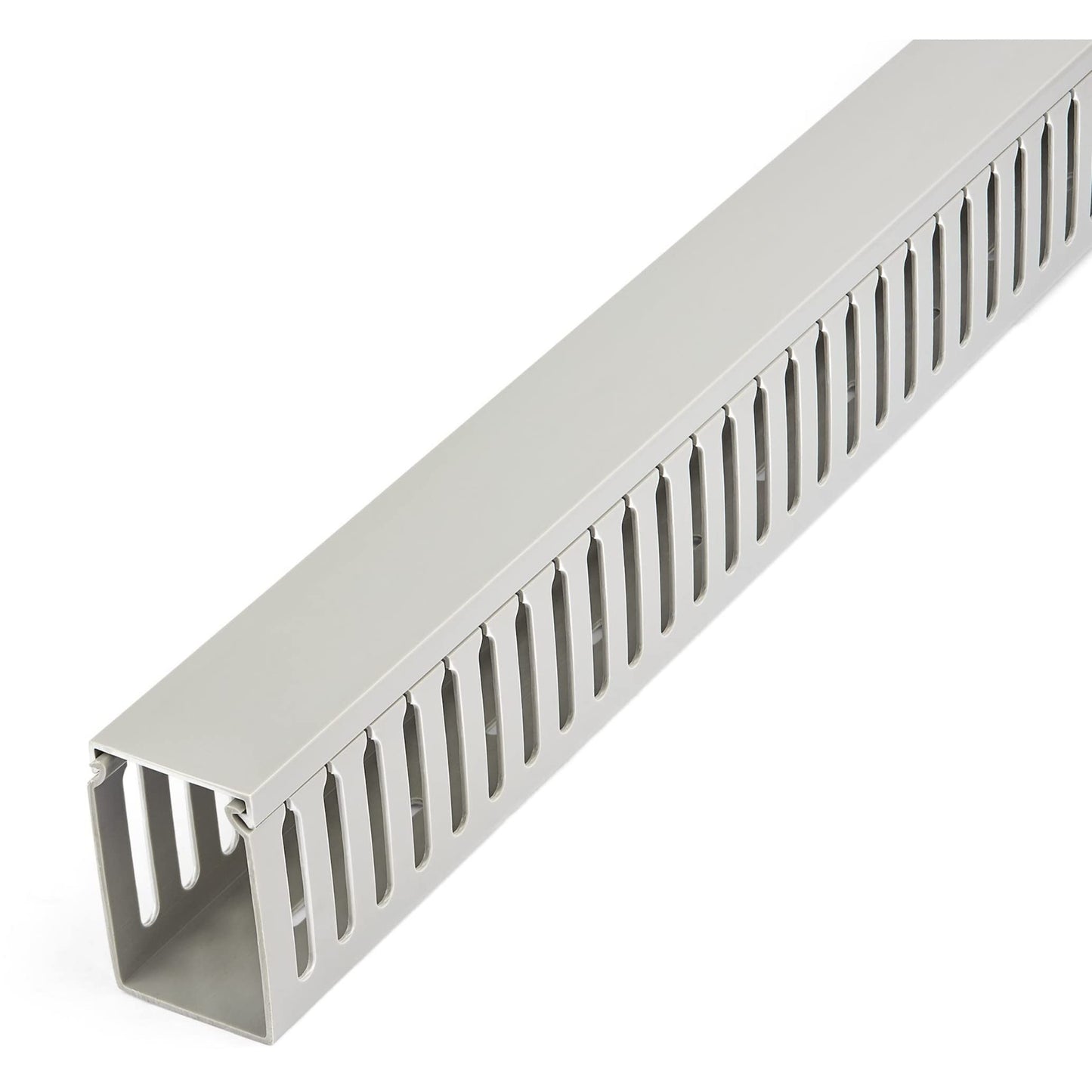 StarTech.com Open Slot Cable Management Raceway with Cover, 2"(50mm)W x 3"(75mm)H - 6.5ft(2m) length - 1/4"(8mm) Slots, PVC Network Cable Hider/Wall