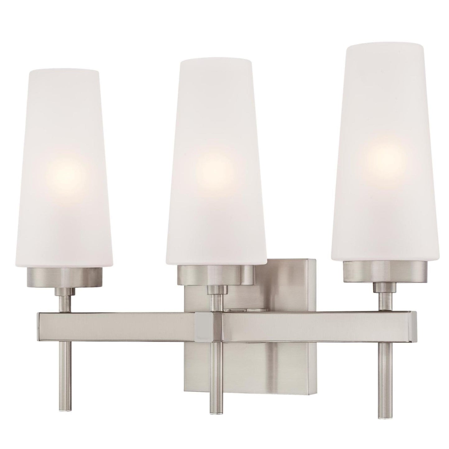 Westinghouse Lighting 6353200 Three-Light Indoor Wall Fixture, Brushed Nickel