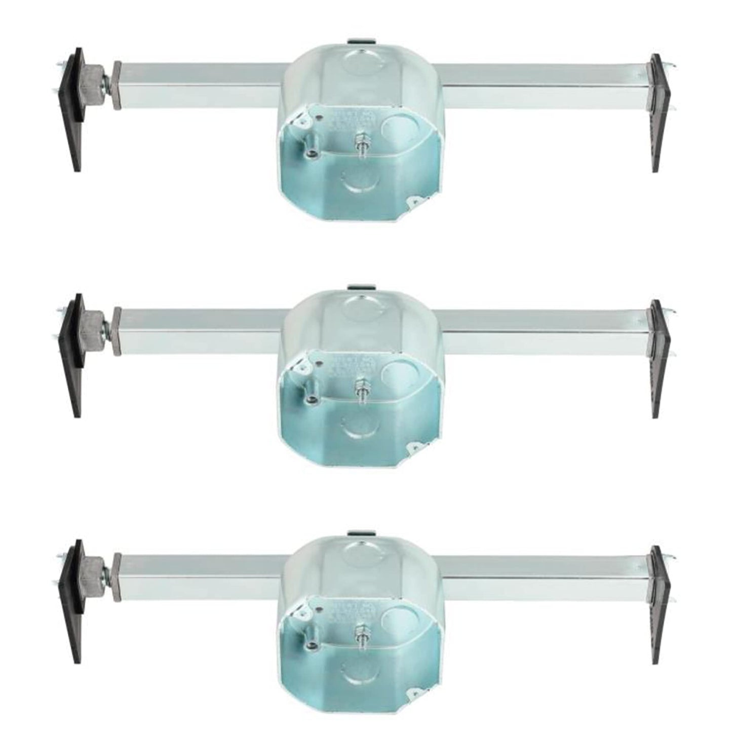 Ciata Ceiling Fan Mounting Bracket, Saf-T-Brace with Locking Teeth, 3 Teeth, Larger Box for High Wire Capacity, Twist and Lock with 2-1/8 Inch Ceiling