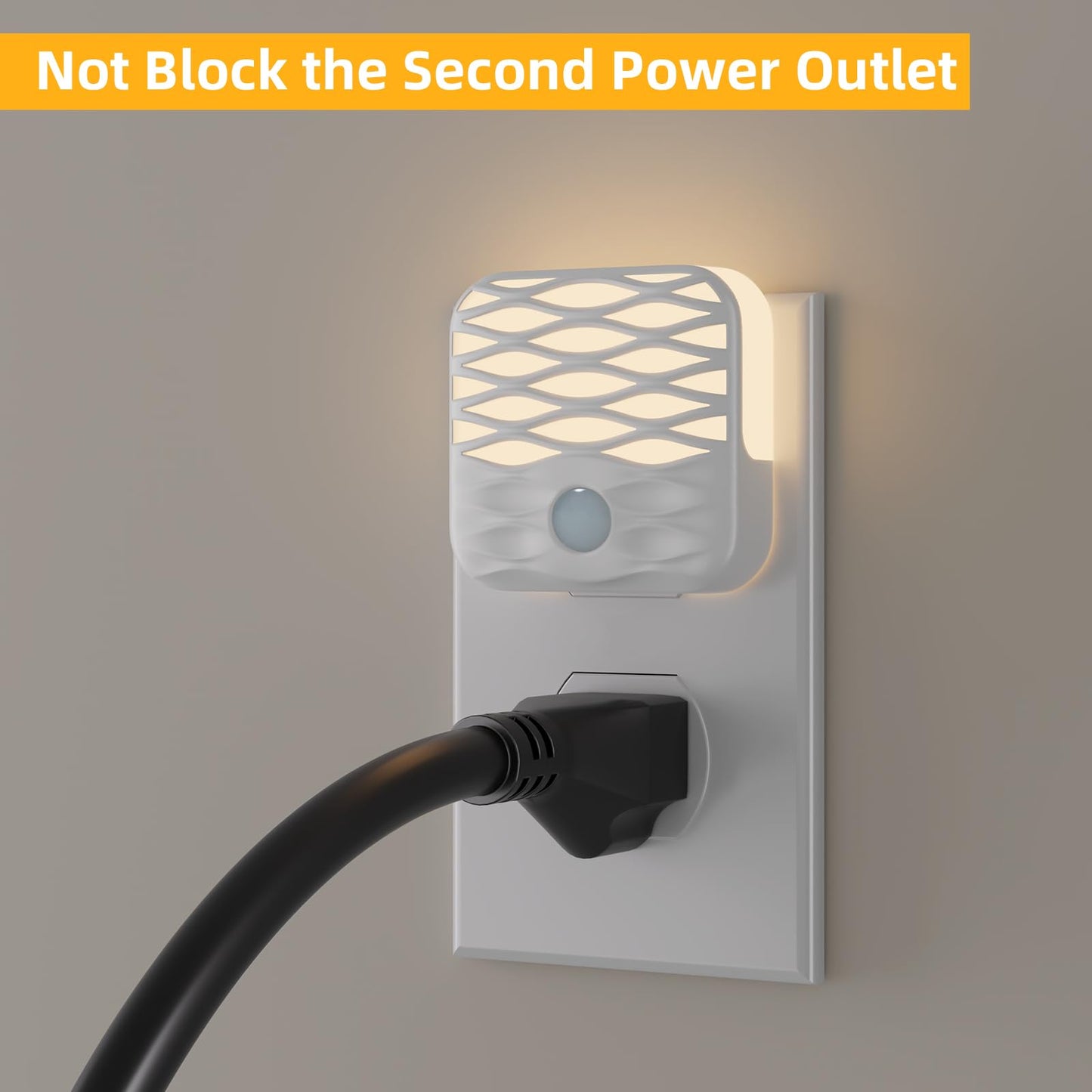 Dawnrise Night Lights Plug Into Wall, Dusk to Dawn Night Light with 3000K/10Lm, Soft Warm Nightlights for Hallway, Living Room, Kitchen, Office