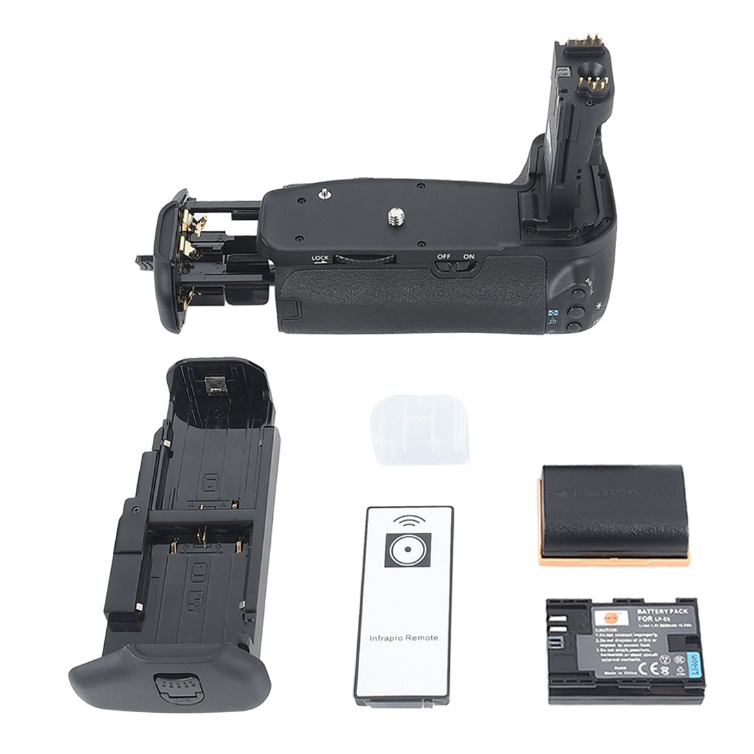 DSTE Replacement for Pro IR Remote BG-E9 Vertical Battery Grip + 2X LP-E6 LP-E6N Compatible Canon EOS 60D 60Da SLR Digital Camera